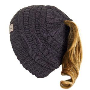 C.C Children Messy Bun Ponytail Beanie Hat